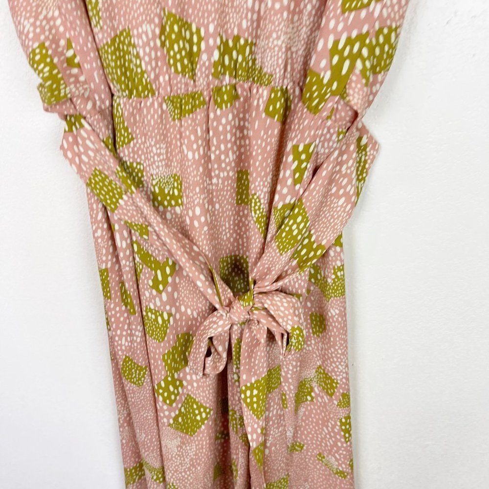 Ilse Jacobsen Midi Belted Wrap Printed Dress Size 14 - Picture 6 of 9